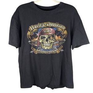 Harley-Davidson Pirate Themed 2010 Orlando Florida Biker T-shirt Men's Large